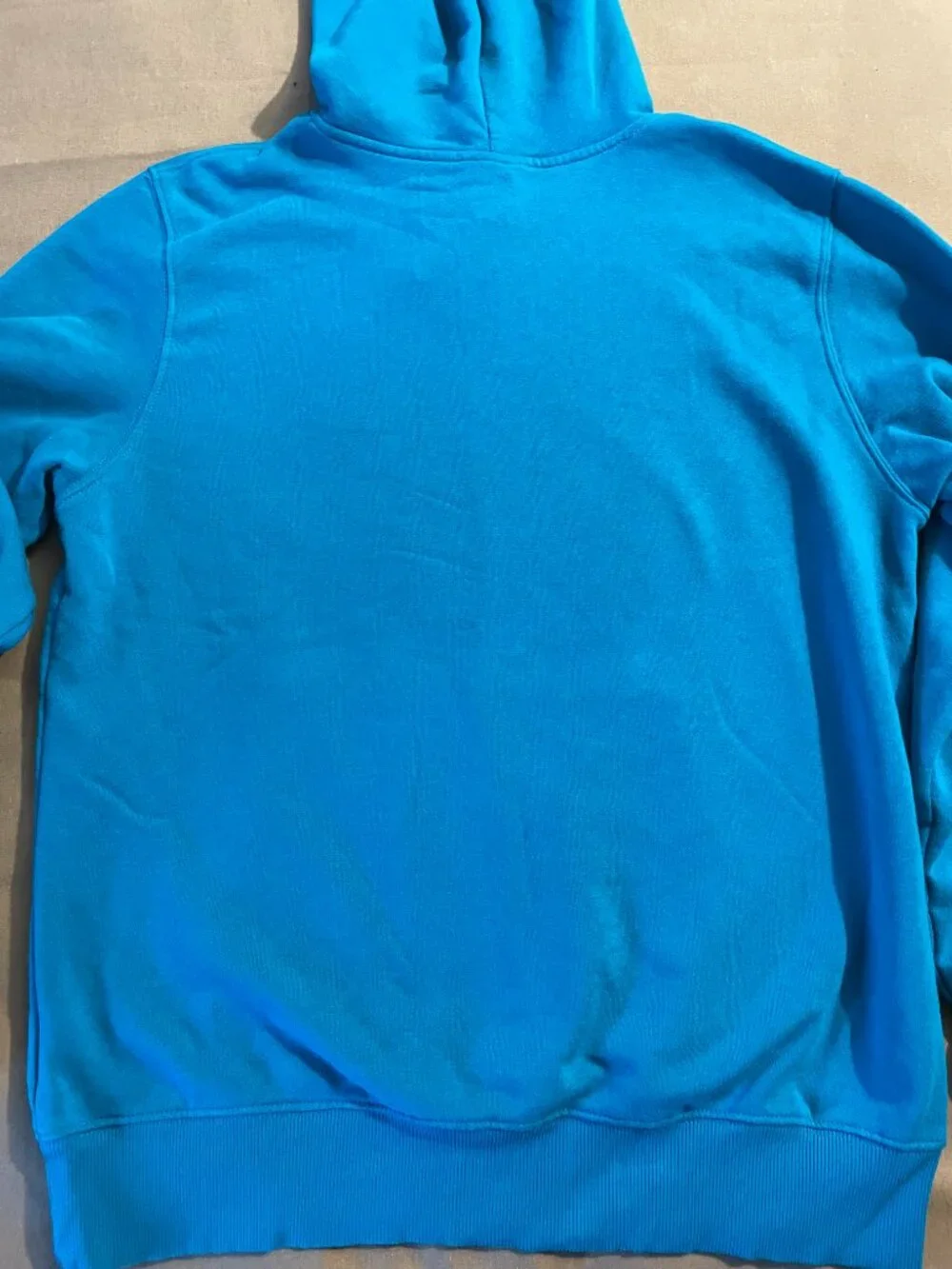 North Face Men's Hoodie Size L Blue Logo Oversized Gorpcore Outdoors Hiking